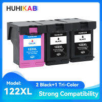 HUHIKAB 122XL Penggantian Kartrij Dakwat untuk HP 122 Deskjet 3050a 3051a 3052a 3054a 3055a 3056a 3057a 3059a 3510 3511 Pencetak