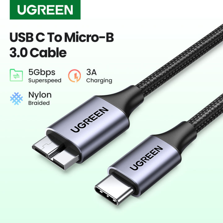 Ugreen USB C To Micro B 3.0 Cable 5Gbps 3A Fast Sync Cord For Macbook ...