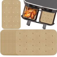 100pcs Air Fryer Paper Rectangle Baking Pan BBQ Silicone Oil Paper Air Fryer Cheesecake Air Fryer Steamer Baking Paper Bag Accessories