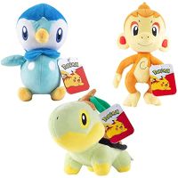 Pokémon ชิมแปนซี,Pipluup,Turtwig Plush ยัดไส้ของเล่นรูปสัตว์3แพ็ค-เพชรยอดเยี่ยมและมุกประกายเริ่มต้นของขวัญสำหรับเด็ก