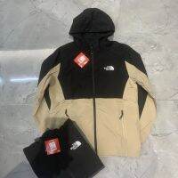 THE NORTH FACE เสื้อโค้ทสำหรับทั้งหญิงและชายใหม่สีบล็อก,เสื้อแจ็คเก็ตคู่รักเสื้อกันลมฤดูใบไม้ผลิและฤดูใบไม้ร่วงแจ็คเก็ตสไตล์ UNIQLO