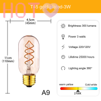 Hot? สำหรับ E27พอร์ตสกรูหลอดไฟ LED หรี่แสงได้แบบย้อนยุคไส้หลอดทังสเตนเลียนแบบ ST64หลอดไส้ตกแต่งโคมระย้า