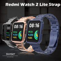 SinHGeY สายโลหะสำหรับ Redmi Watch 2 Lite,สายรัดข้อมือโลหะสแตนเลส