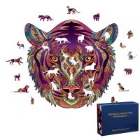 3D Wooden Puzzle Animal Lion Jigsaw Puzzles Gift For Adult Children DIY Animals Modeling Creativity Puzzles Gifts Box Packaging