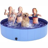 Summer Pools for Dogs Foldable Dog Bath Swimming Tub Bathtub Outdoor Indoor Collapsible Bathing Pool Play Interactive Cool Down