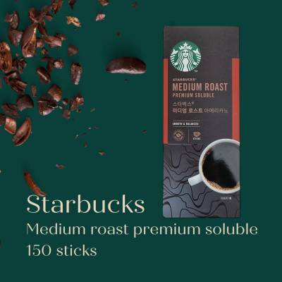 150 ซอง Starbucks® Coffee Mediuam Roast Premium Soluble 150 ซอง/กล่อง สินค้านำเข้า กาแฟสำเร็จรูป กาแฟสตาร์บัคส์ BBF 06/24