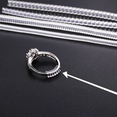 【YF】 Ferramentas para anel base de espiral transparente 4 tamanhos bobina mola ajustador tamanho do anel protetor redutor ferramenta retamanho joias