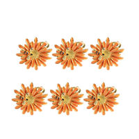 6Pcs Hotel Tableware Bee Flower Napkin Buckle Napkin Ring Chinese Alloy Daisy Napkin Ring