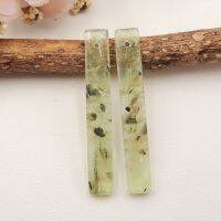 ₪✸ gswe Semi-precious stones Jewelry accessories Kyanite Earrings34x5x2mm3.5g