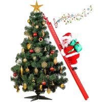 Electric Climbing Ladder Santa Claus Doll Toys Music Christmas Ornaments Gift Merry 2024 NewYear Christmas Tree Hanging Decor Christmas Ornaments