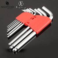 9Pcs ทนทานเมตริกแขนสั้น Hex CRV Key L ประแจเครื่องมือไขควง1.5 2 2.5 3 4 5 6 8 10สีสุ่ม