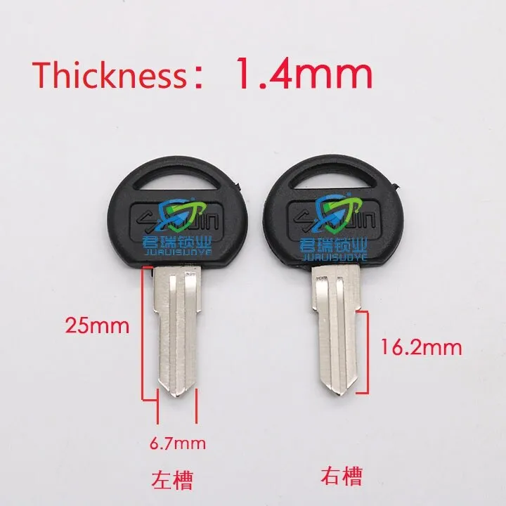 10pcs x Multipurpose drawer key double slot Key Replacement Length 25mm