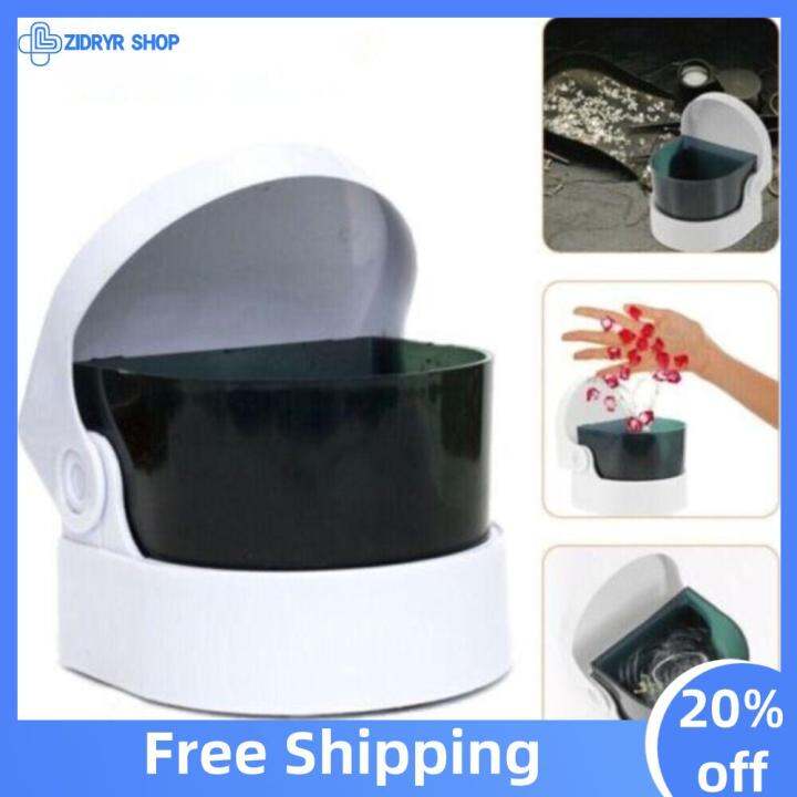ZIDRYR SHOP Denture Cleaning Sonic Cleaner Mini Compact Cordless Ultrasonic Cleaner Bath