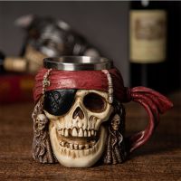 hotx【DT】 Pirate Beer Mug Capacity Cup Resin Strange Cups