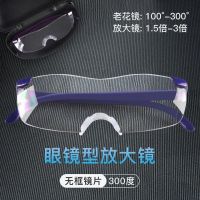 Y-u head-mounted high-definition magnifying glass 3 times magnifying reading glasses Anti-blue light（Send mirror box + mirror cloth）