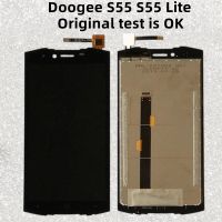 สำหรับ S55 Doogee S55 Lite มือถือจอแอลซีดีโทรศัพท์โมดูลหน้าจอสัมผัสภายในและภายนอก Amoled