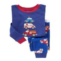 Retail Ambulance Boy Cotton Children Clothing Sets Truck Baby Boys Sleepwear