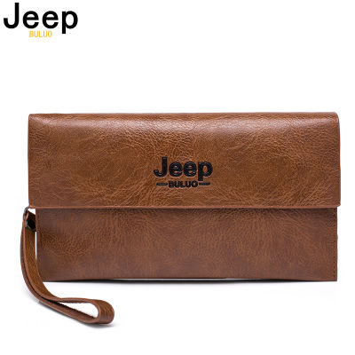 JEEP BULUO New Men Wallets Long Style High Quality Card Holder Male Purse Zipper Large Capacity Brand PU Leather Clutch Bags
