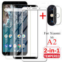 2 ใน 1 กระจกนิรภัยกล้องสำหรับ Xiaomi Mi A2 ป้องกันหน้าจอ Xiao Mi A 2 เลนส์ฟิล์มป้องกัน Xiaomi MiA2 6x ชุด M1804D2SG I-SOPO STORE