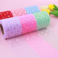 【hot】！ 6cm/8cm 25yards Tulle Colorful Mesh Yarn Baby Girls Headband Hair Clip Material