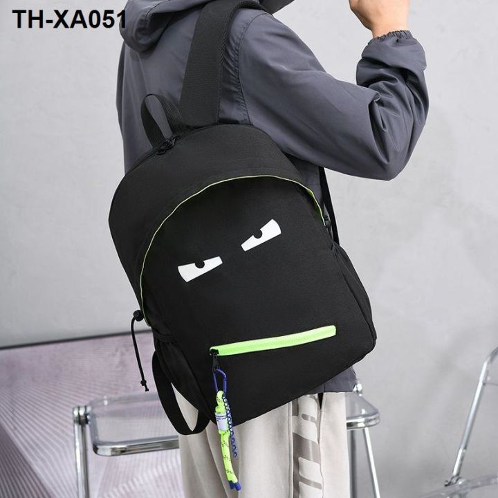 middle-school-student-backpack-new-cute-monster-large-capacity-high-light-casual-college
