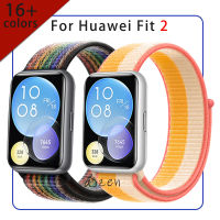 ใหม่ที่มีสีสันสำหรับ Huawei Watch Fit 2 Band ไนลอน Huawei Fit 2สร้อยข้อมือเปลี่ยนสายนาฬิกา Smartwatch อุปกรณ์เสริม