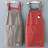 ✲✜ Adult Fashion Female Apron Domestic Kitchen Cooking Waterproof and Oil-proof 2023 New Korean Version Work Dress Apron