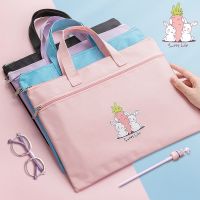 The Tutorial Lessons Waterproof Bag Physical Checks The Medical Records Of Cute Cartoon A4 Envelope Bag Zipper High-Capacity Portable Data Receive Bag Oxford Canvas Primary And Middle School Students With Multilayer Paper Art 【AUG】