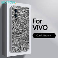 Guyon เคสนิ่มสำหรับ เสค Vivo Y02S Y15S Y16 Y17 Y19 Y20 Y21 Y50 Y67 Y72 Y75 Y77 Y52S Y85 5กรัมดีไซน์ใหม่ลายการ์ตูน TPU เคลือบด้านชุบโลหะเงินด้วยไฟฟ้าสีเงินฝ้ากันตกแบบรวมทุกอย่าง