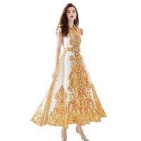 Womens Dress New Fashion Spring/Summer New  High Class  Dress Print  Maxi Dress