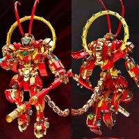 ราชาลิงตัวต่อ Mech ทอง MOC เดินทางไปยังหุ่นยนต์ Wukong ตะวันตกแบบอิฐของขวัญของเล่นเด็ก