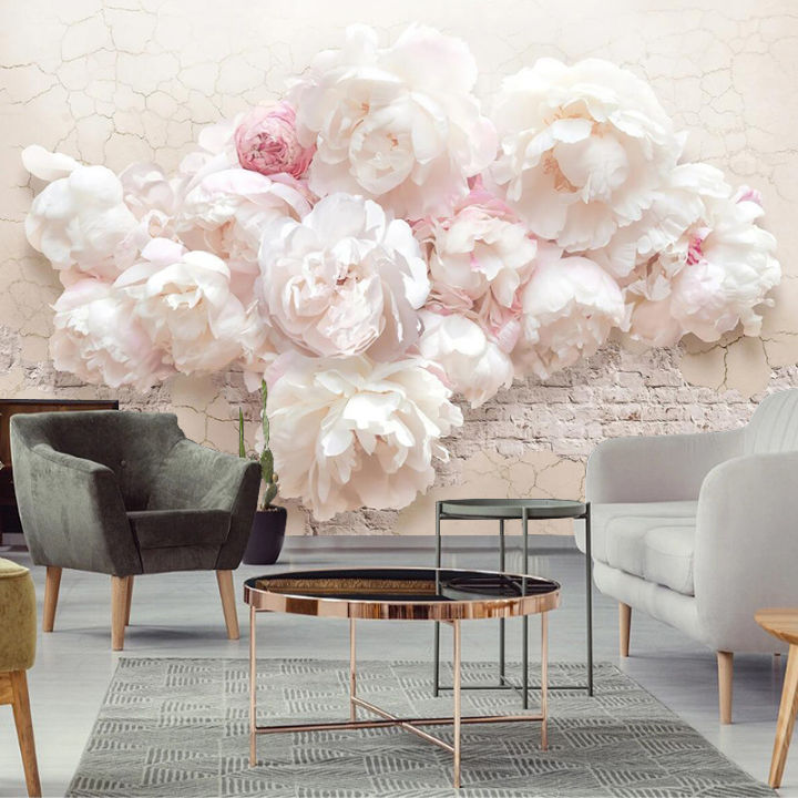 hot-อเมริกันดอกไม้สีชมพูภาพจิตรกรรมฝาผนังห้องนอนโซฟาทีวีพื้นหลังวอลล์เปเปอร์-3d-วอลล์เปเปอร์ร้านเสริมสวยที่นิยมในโลกออนไลน์