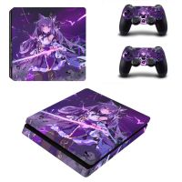 Genshin สติ๊กเกอร์ติดเคสหุ้มปกป้องผิวแบบบาง PS4กระแทกสำหรับ PS4คอนโซลและคอนโทรลเลอร์สติกเกอร์ไวนิล