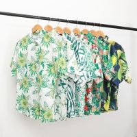 ✣  Flowers with short sleeves shirt hainan sanya beach under summer power Thailand tourism male couples leisure loose coat