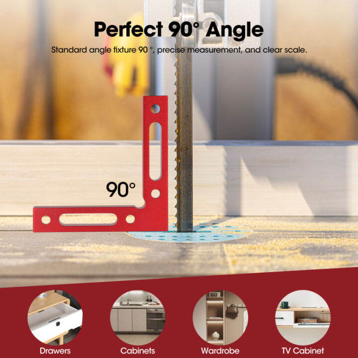 แคลมป์ยึดมุมบอกตำแหน่งแคลมป์ยึดมุม90-ตัวปรับมุม120x120มม-140มม-แคลมป์ยึดมุมตัวจับเข้ามุมมุมการวัดสำหรับเครื่องมือช่างไม้ตัวจับยึดมุมชนิด-l-สำหรับกล่องกรอบรูปตู้เก็บของ