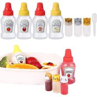 Mini Sauce Bottle Box Squeeze Bottle Salad Dressing Ketchup Squeeze Jar Container Portable Lunch Box Accessories