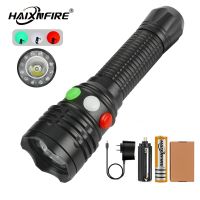 HOT ； Haixnfire RX1 สีแดงสีขาวสีเขียวไฟฉาย LED ไฟตั้งแคมป์