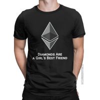 Diamonds Are Best Friend T Shirts Men 100% Cotton Funny T-shirts Crewneck Ethereum Bitcoin Crypto Tees Short Sleeve XS-6XL