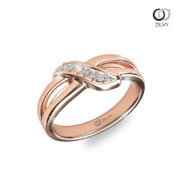 Zilvy - แหวนวงหญิงเพชรแท้ เพชรน้ำร้อย 0.14 กะรัต (GR051)