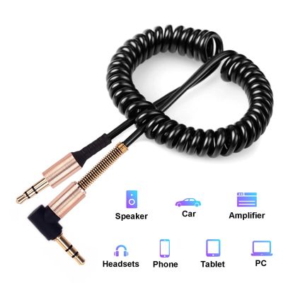 AUX Cable Audio Extension Cable 3.5mm Jack Male to Male Audio AUX Cable Car Spring For Samsung Headsets Speaker Amplifier