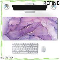 REFINEMENT Mice Mat, Purple Non-Slip Mouse Pad, Gift Stitched Edges Marble Extended Writing Pad Office