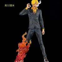 หนึ่งชิ้น GK Fantasy เท้าสีดำ Sanji เปลวไฟกระเป่าขนาดใหญ่มือเรียกใช้เครื่องประดับรูปปั้นกระเป๋าแพ็ค