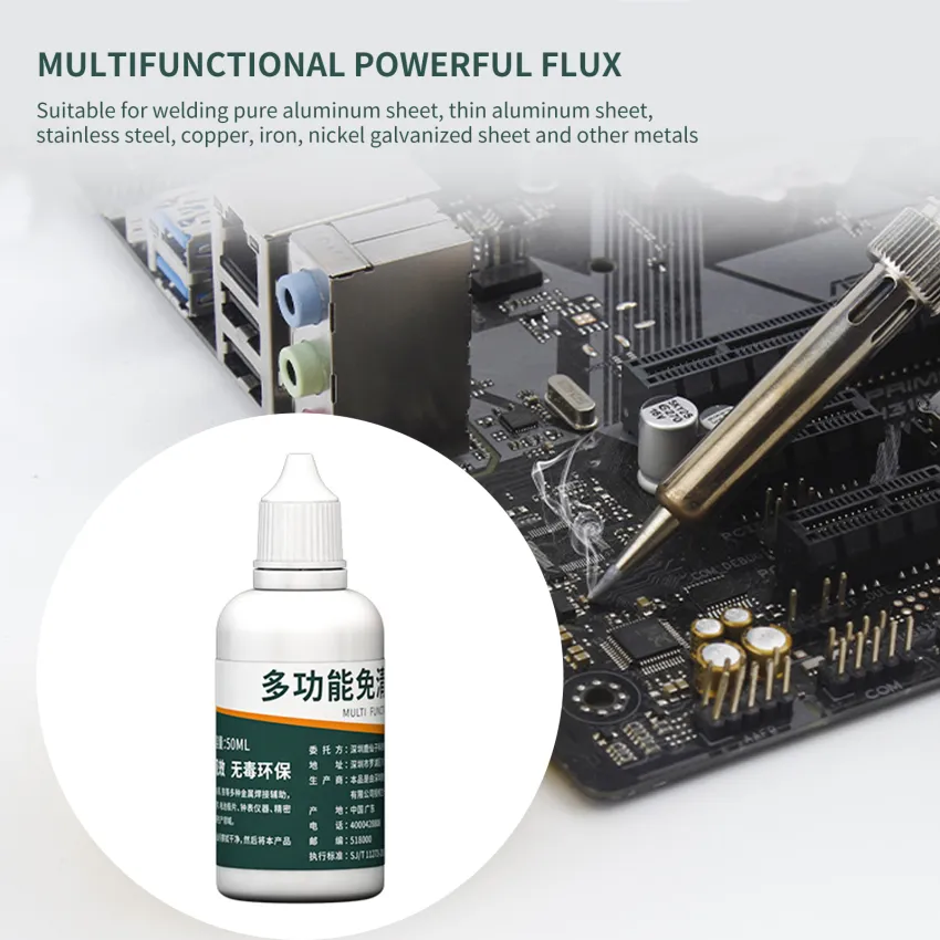 Soldering Flux Advertising Glue Multipurpose Liquid Dropping Bottle Solder  Water Powerful Tools for Stainless Steel Metal Precision Parts, 50ml 
