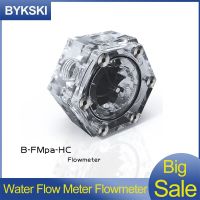 Bykski Water Flow Meter Flowmeter Monitoring for Computer Water Cooling System，6-Way Holes，B-FMpa-HC Electrical Trade Tools Testers