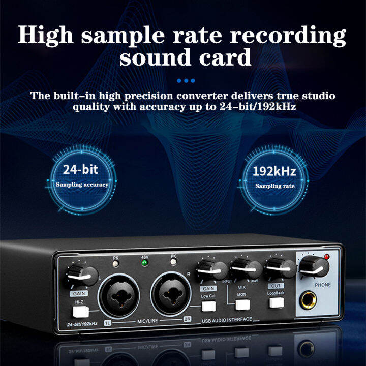 USB Sound Card Computer External Sound Card for Laptop Guitar Mobile