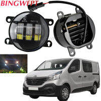 2ชิ้นรถหมอก LED เลนส์หมอกขับรถโคมไฟ DRL 12V สำหรับ Renault Duster Clio Koleos Trafic Megane 23 Scenic Kadja Twingo