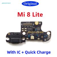 1ชิ้น100% บอร์ดชาร์จ PCB เฟล็กซ์สำหรับเหมาะสำหรับ Xiaomi Mi8 Mi 8 Lite สายชาร์จแท่นชาร์จขั้วต่อช่องเสียบ USB