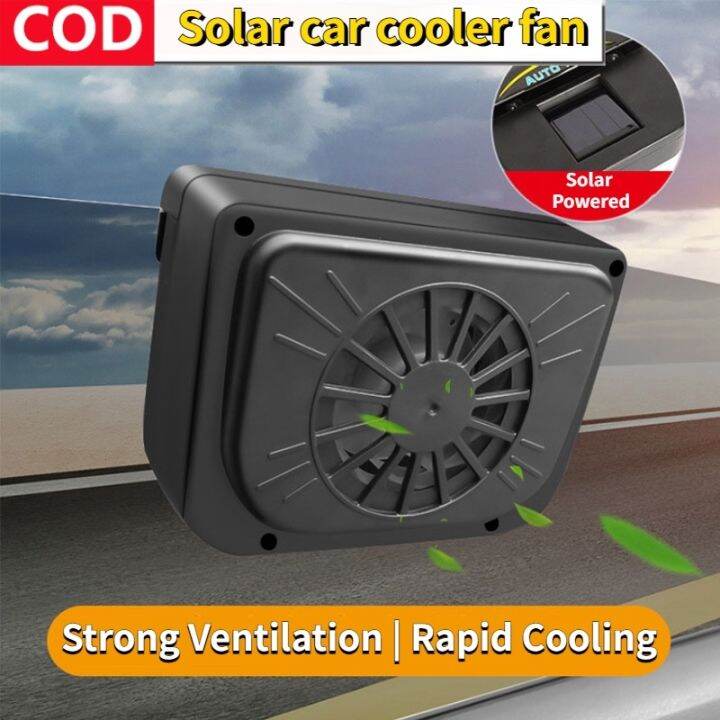 Car Ventilator Unplugged Car Cooler Auto Cool Solar Powered Fan Vehicle