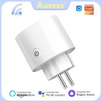 ☜ Aubess EU Plug 20A WIFI Smart Socket Tuya Smart Life Remote Power Outlet Support Yandex Alice Alexa Google Home Save Energy