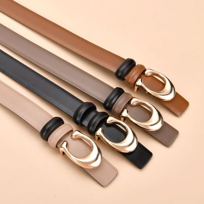 2023 Reversible Belts For Women Luxury Fashion Waist Belt Cowhide Leather Metal Buckle C Pin Belt Leisure Dress Jeans Waistband